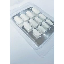 Gaman Mona Lady Takma Tırnak Beyaz Renk Set Küt 12 Adet Kendinden Yapışkanlı