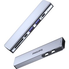 MacBook ile Uyumlu Type-C Çoklu Dönüştürücü Hub – 10GBPS Veri Aktarımı, 100W Pd Hızlı Şarj, 4K@30Hz & 1080P@60Hz HDMI Çıkışı, Sd/tf Kart Okuyucu, USB 3.0 Port, SWR1604C, Gri