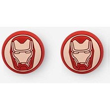 Silikon Analog Kumanda Kavrama Kapağı Başparmak Çubuğu Ps4 Ps3 Xbox 360 Xbox One Nitntend Switch Pro Wii U Kumandası Oyun Aksesuarları Için Joystick Kapağı (Iron Man)