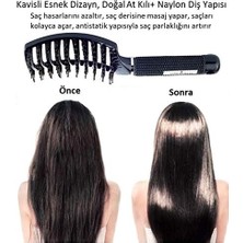 Land Of Myth - LOM1071 Premium Detangler, Dolaşık Saç Açma Fırçası, Yumuşak ve Esnek Iyonik Fırça Dişleri (Siyah)