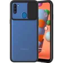 Galaxy M11 Kılıf Slide Camera Lens Protection Siyah