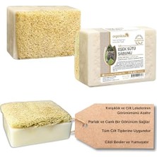 Organicsun Doğal Kabak Lifli Eşek Sütü Sabunu 120 gr Tüm Cilt Tipleri Için Kırışıklık ve Yaşlanma Karşıtı B ve E Vitaminli