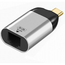 3.1 Type - C To Ethernet Adaptör Çevirici 1/1000 1 Gigabit Tip C Ethernet Ağ Lan Adaptörü ve Type C Çıkışlı Notebook Dizüstü Bilgisiyar Uyumlu S-1725