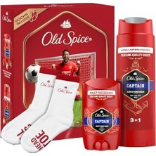 Pucutun Old Spice Captain Deodorant Stick 50 ml, Duş Jeli 250 ml ve Çorap ile Erkekler İçin Okyanus Kokusuyla Hediye Seti