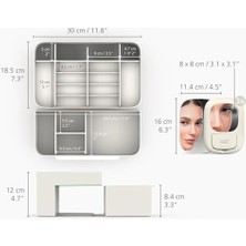Joseph Joseph Viva Büyük Kozmetik Düzenleyici, Çıkarılabilir Aynalı, Shell Large Aynalı