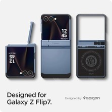 Galaxy Z Flip 7 ile Uyumlu Ekstra Dayanıklı Kılıf Tough Armor Pro Hava Kanalı Teknolojisi Askeri Sınıf Koruma Magfit Özellikli Kickstand'lı Sierra Blue Çift Katman Kapak - ACS09562