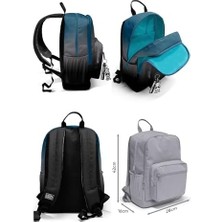 Dört Bölmeli Nefti Gri Ortaokul Çantası - Erkek Çocuk