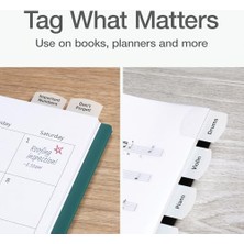 Lazer Printable Dizini Tabletler, 1 1/8 x 1 1/4, Beyaz, 375/PAKET