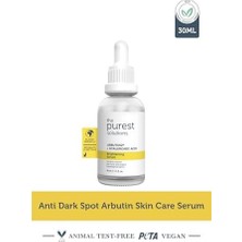 The Purest Solutions, Leke Karşıtı ve Leke Görünümü Azaltıcı Arbutin Cilt Bakım Serumu 30 ml (Arbutin%2 + Hyaluronic Acid)