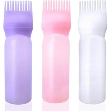 Doldurulabilir Taraklı Saç Boyama ve Saç Bakım Şişesi, Saç Boyama Aplikatörü Taraklı Tekrar Kullanılabilir