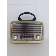 AXWER Bluetooth Hoparlör Fm Radyo USB Tf Aux Ses Bombası Müzik Çalar Mp3 Çalar - Kahverengi- Tek Ebat