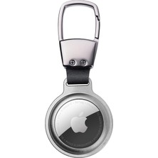 Buff Tagsafe Hooksteel Taşınabilir Anahtarlık Darbeye Dayanıklı Metal Askılı Airtag Kılıf (Gümüş)