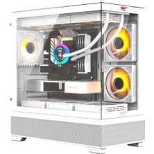 CF925 Tamperli Cam Gaming Oyuncu Kasasıhavit CF925 Tamperli Cam Gaming Oyuncu Kasası Beyaz - 3 Rgb Fanlı, Kumandalı, Itx/m-Atx/atx/e-Atx Uyumlu
