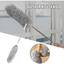 240 cm Teleskopik Uzatılabilir Mikrofiber Yumuşak Başlıklı Toz Alma Fırçası, Püskülü Bükülebilir Dip Köşe Başlık, Boşluk Temizleme ve Almak Için Uzayabilir Fırça