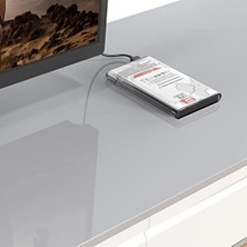 USB 3.0 Micro B Şeffaf 2.5” Inch Sata SSD Hard Disk Kutusu