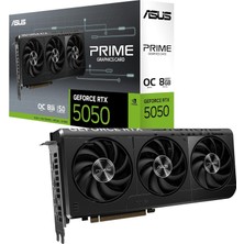 PRIME-RTX5050-O8G-NVIDIA-GEFORCE-RTX 5050-8GB GDDR6-128BIT-2707MHZ-OC-HDMI-3XDP-DLSS4 Ekran Kartı