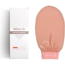 Let'scrub Bej Lastikli Banyo Duş Kesesi Peeling ELDIVENI%100 Floş Ipek Hassas Ciltler Için