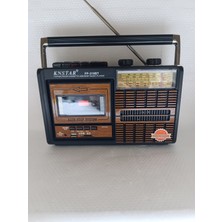 AXWER Nostalji Radyo Kaset Çalar Bluetooth Hoparlör Klasik Radyo - Kahverengi- Tek Ebat