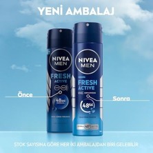 Nıvea Men Erkek Sprey Deodorant Fresh Active 150 Ml,ter Kokusuna Karşı 48 Saat Koruma,okyanus Özleri,uzun Süren Ferahlık,alüminyum Içermeyen Formül