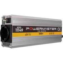 Powermaster Invertör 1000W 12 Volt 220 Çevirici Modified Sinus