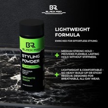 Black & Red Saç Şekillendirici Toz Wax Hacimli ve Yarı Mat Görünüm - Semi Matte Toz Wax - 20G