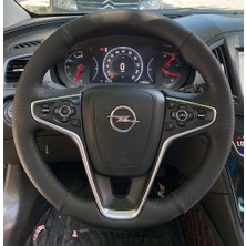 Detay Deri Direksiyon  Direksiyon Kılıfı Opel Insignia 2015-2017 Spor Derisi Sökülmeden Yapılmaya Uygun