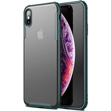 Xs Max Için Kılıf Frosted Frame Yeşil [ Xs Max ile Uyumlu Kılıf - Yeşil]