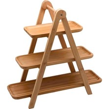 Bambu 3 Katlı Sunum Tabağı 385 mm