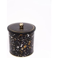 Desenli Erzak Saklama Kabı - Metal Saklama Kabı 17,5 cm x 18 cm ()