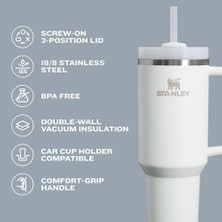 H2.0 Flowstate Paslanmaz Çelik Vakum Yalıtımlı Bardak Kapaklı ve Pipetli Su, Buzlu Çay Veya Kahve, Smoothie ve Daha Fazlası Için, Siyah 2.0, 396 G