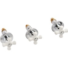 S10-3300 Üç Saplı Porselen Çapraz Yeniden Inşa Seti, Parlak Krom