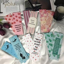 Ingilizce Yazılı Çift Taraflı Kitap Ayracı Karışık Renkli Ayraç Hediyelik Okul Kurs Birthday Karne Hediyesi 20 Adet (Renkli)