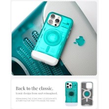 16 Pro Max ile Uyumlu Magsafe Kılıf C1 Hava Kanalı Teknolojisi Askeri Sınıf Koruma Magfit Bondi Blue iMac Tasarım Kapak - ACS08019