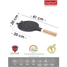 Taşhan Döküm Tavası Ahşap Kulp Siyah