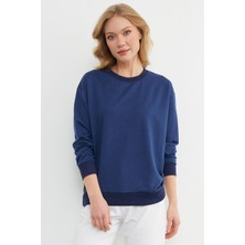 FullaModa Basic Bisiklet Yaka Sweatshirt