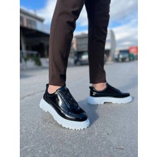 No8 Home KB-703 Kuback Siyah Rugan Lastikli Günlük Erkek Ayakkabı
