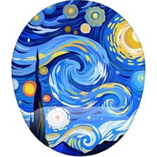 Yıldızlı Gece Illüstrasyon Bilek Destekli Mouse Pad