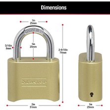 Şifreli Kilit, Iç ve Dış Asma Kilit, Sıfırlanabilir Şifreli Kilit, 175D