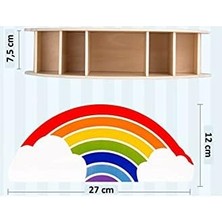 Akıllı Karınca Ahşap Gökkuşağı Çocuklar Için Masaüstü Kalemlik Kalem Kutusu Organizer Gökkuşağı Ahşap
