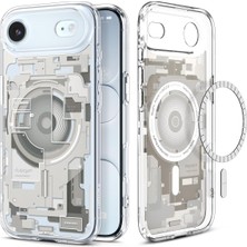 Air Ince Magsafe Kılıf Ultra Hybrid Sararma Karşıtı Duraclear™ Hava Kanalı Teknolojisi™ Askeri Sınıf Koruma Magfit Zero One Natural Titanium Tasarım Kapak - ACS10057