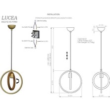 Fedo Tekli Lak Sarkıt Avize 1XE27