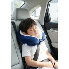 Heybee Luggages NKK009 Hayvanlı Luxury Lacivert Ortopedik Eğlenceli Çocuk Seyahat Boyun Yastığı