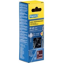 Kör Perçin Alüminyum, 50 Adet Matkap Ucu Dahil, 4,8 x 12 Mm, 5000388