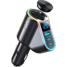 67W USB C Charger 4-Ports Charger Plug Gan Ultra Multiple USB C Plug For Travel, Compact Charger For MacBook Air/pro, iPad Pro/air, 15/14/13, 7/6, Galaxy Siyah Standart