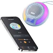 Aquaease Ipx7 Su Geçirmez, 18 Saat Oynatma Süresi Dahili Mikrofon Işıklı Hoparlör Mavi