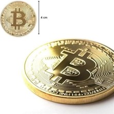 4 Adet Bitcoin Madeni Hatıra Parası Madeni Bitcoin Hediye Sikke Para