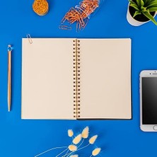 Uzaya Yolculuk Tasarımlı Ahşap Kapaklı Defter