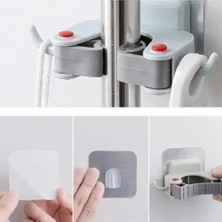 Paspas,süpürge,fırça ve Mop Askısı-Sap Tutucu-Mutfak ve Banyo Askısı (Ikili) (NKS130-2)