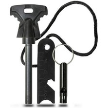 Soi Home Acil Durum Magnezyum Çubuk Çakmaktaşı Hayatta Kalma Ateş Başlatıcı Çakmak Kiti Düdük Hediyel