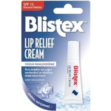 Blistex Lip Relief - Spf 15 Kuru ve Çatlamış Dudaklara Onarıcı ve Rahatlatıcı Dudak Bakım Kremi X2